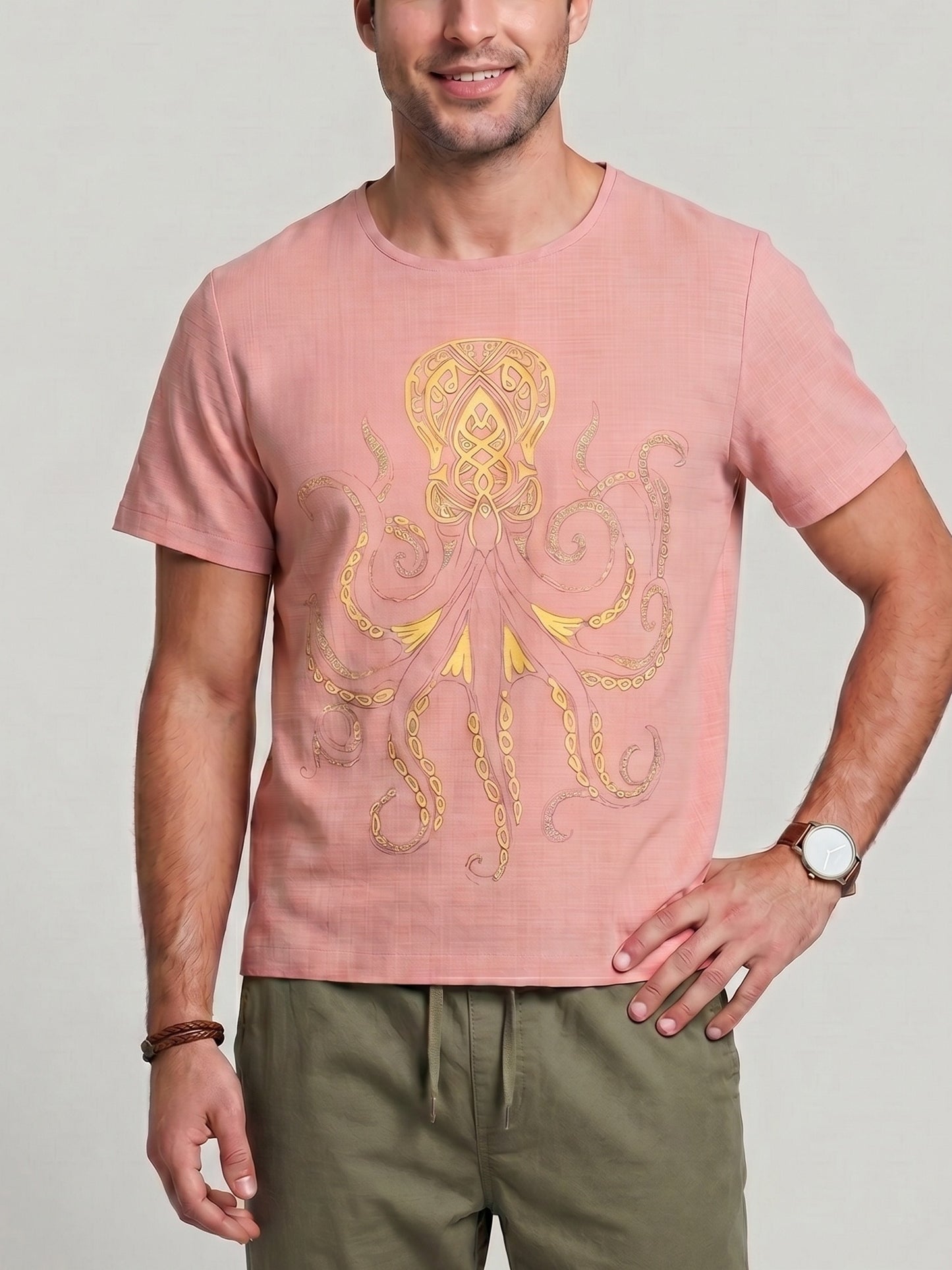 KZZ Men's Breathable Short-Sleeve Shirt