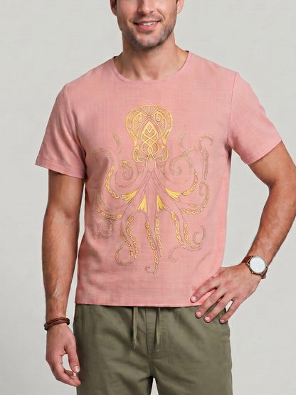 KZZ Men's Breathable Short-Sleeve Shirt