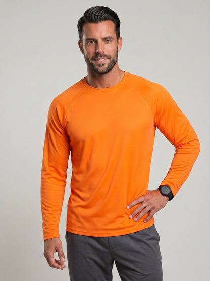 KZZ Men's Long-Sleeve Crew-Neck T-Shirt