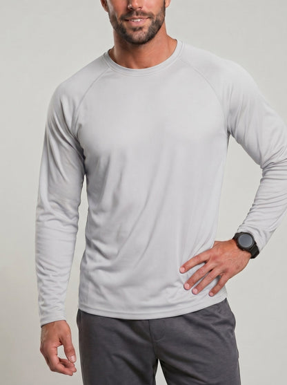 KZZ Men's Long-Sleeve Crew-Neck T-Shirt