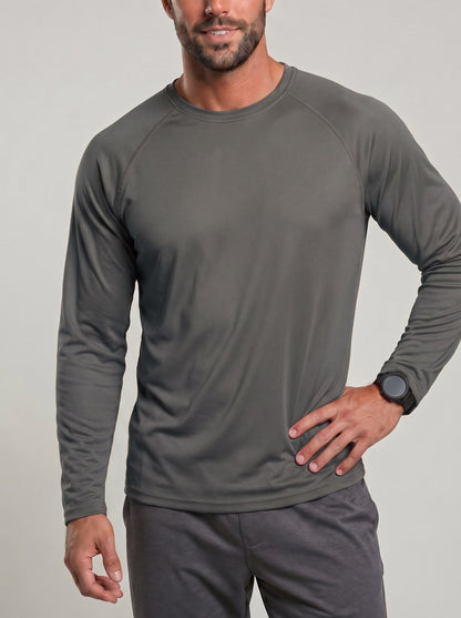 KZZ Men's Long-Sleeve Crew-Neck T-Shirt