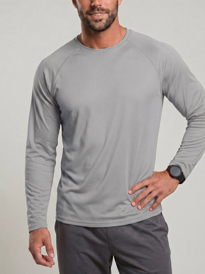 KZZ Men's Long-Sleeve Crew-Neck T-Shirt