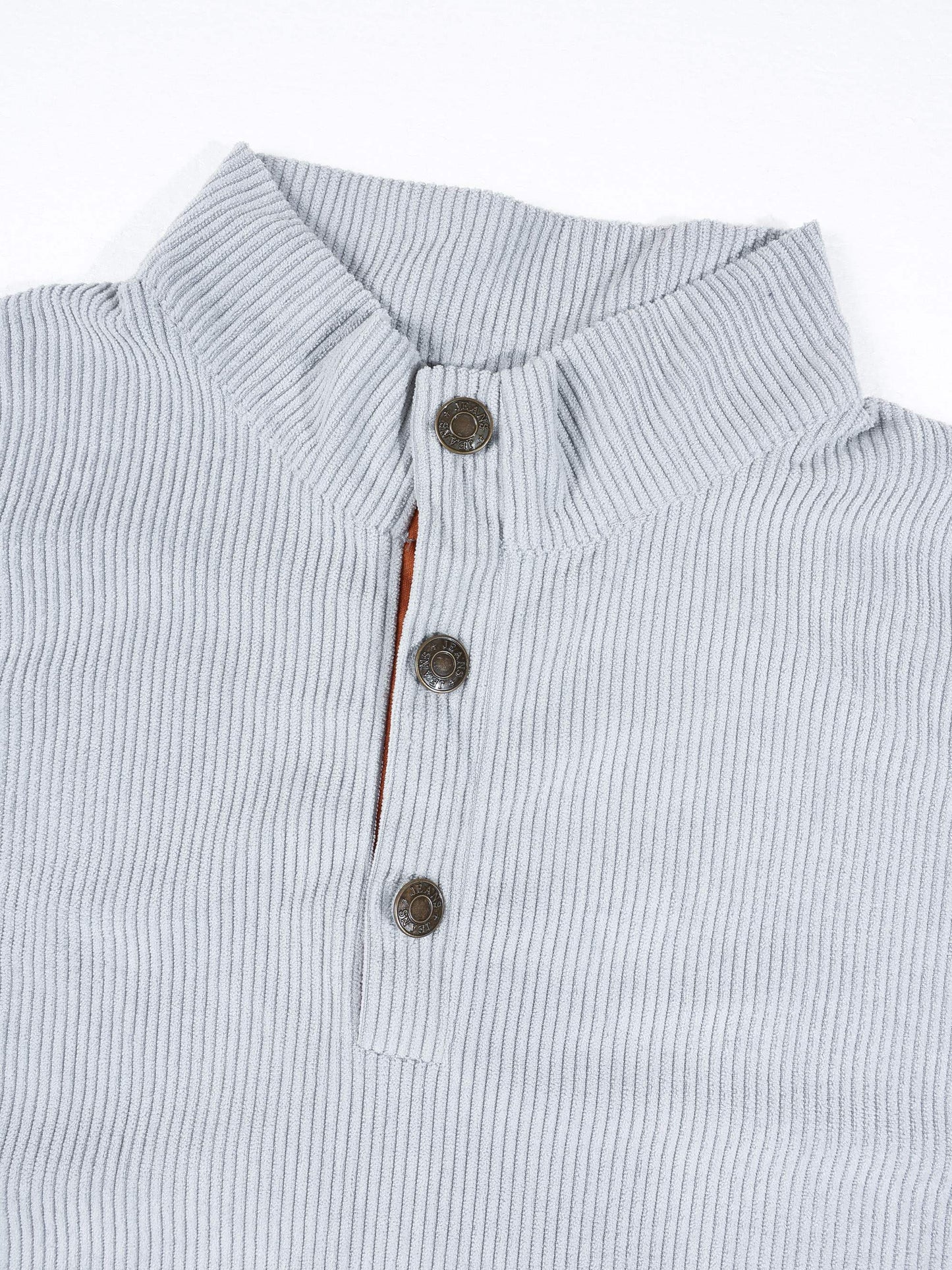 KZZ Men's Casual Long-Sleeve Waffle-Knit Pullover