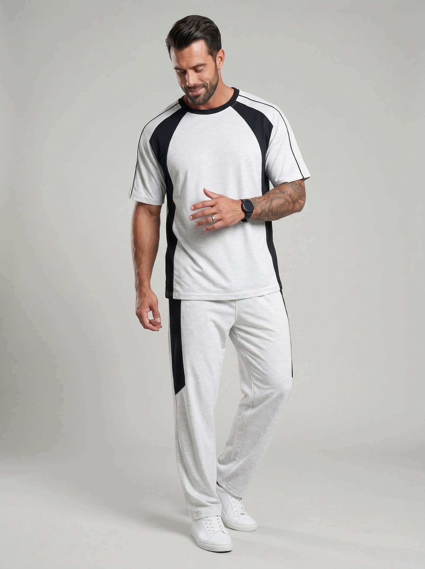 KZZ Men's Lightweight Summer Two-Piece Athletic Set