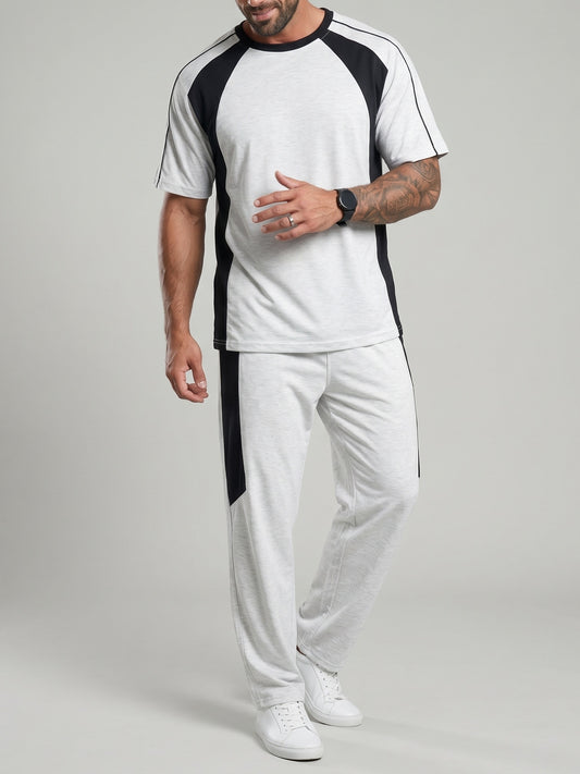 KZZ Men's Lightweight Summer Two-Piece Athletic Set