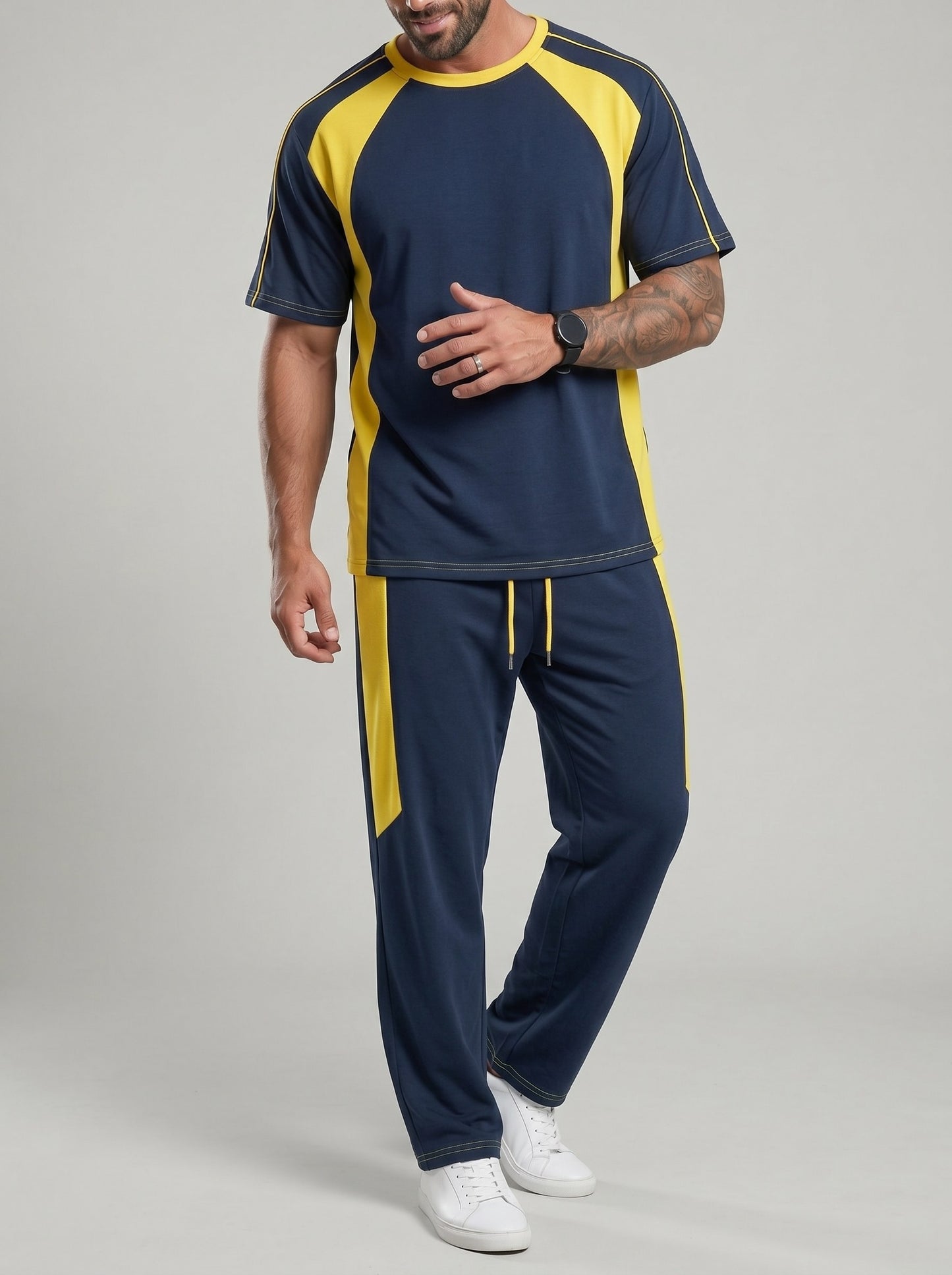 KZZ Men's Lightweight Summer Two-Piece Athletic Set