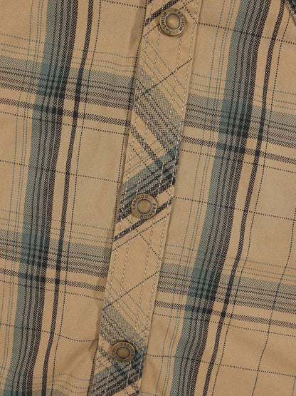 KZZ Men's Summer Short-Sleeve Plaid Shirt