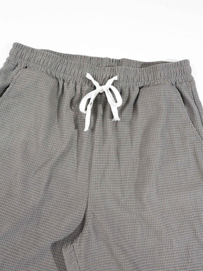 KZZ Men's Waffle-Knit Casual Shorts