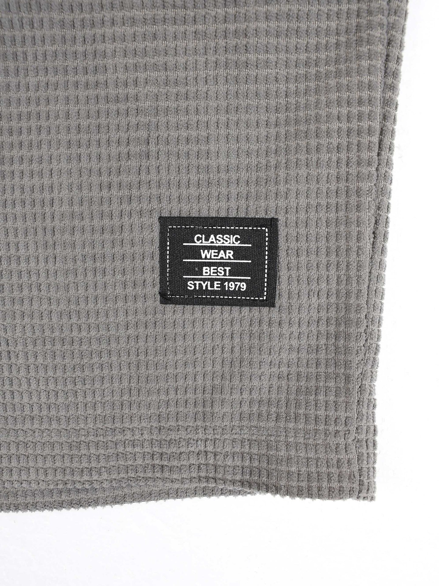KZZ Men's Waffle-Knit Casual Shorts