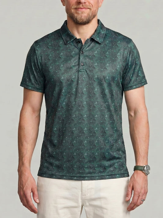 KZZ Men's Graphic Polo Shirt