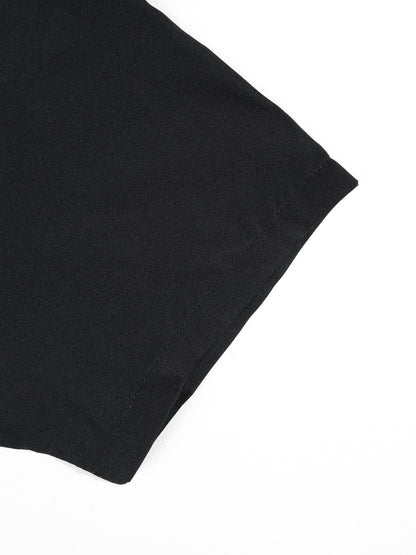 KZZ Short-sleeved shirt with a retro geometric stripe print