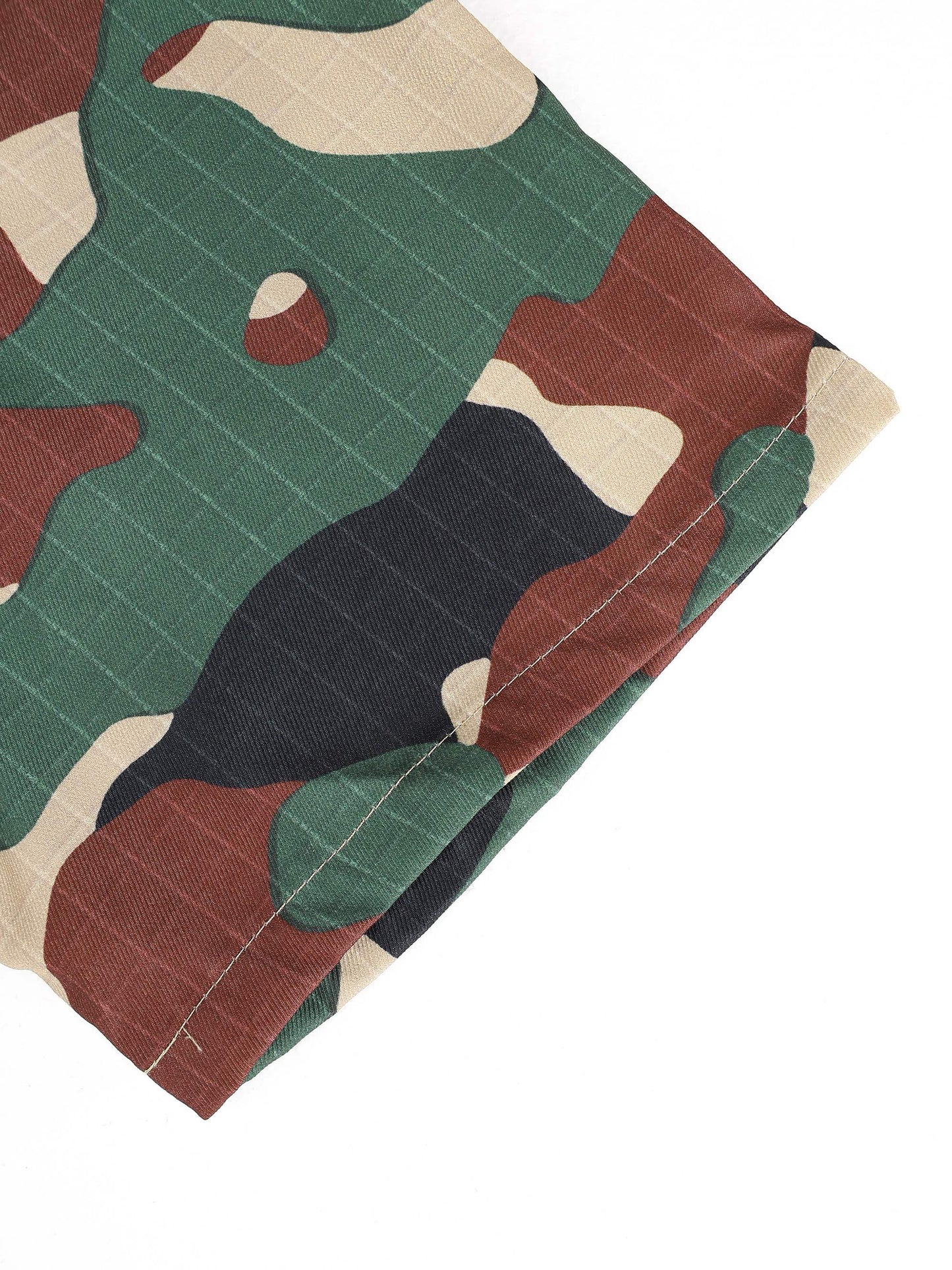 KZZ Men's Camouflage Print Two-Piece Set