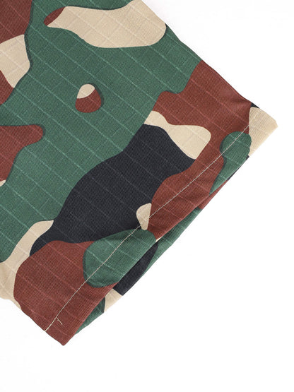 KZZ Men's Camouflage Print Two-Piece Set