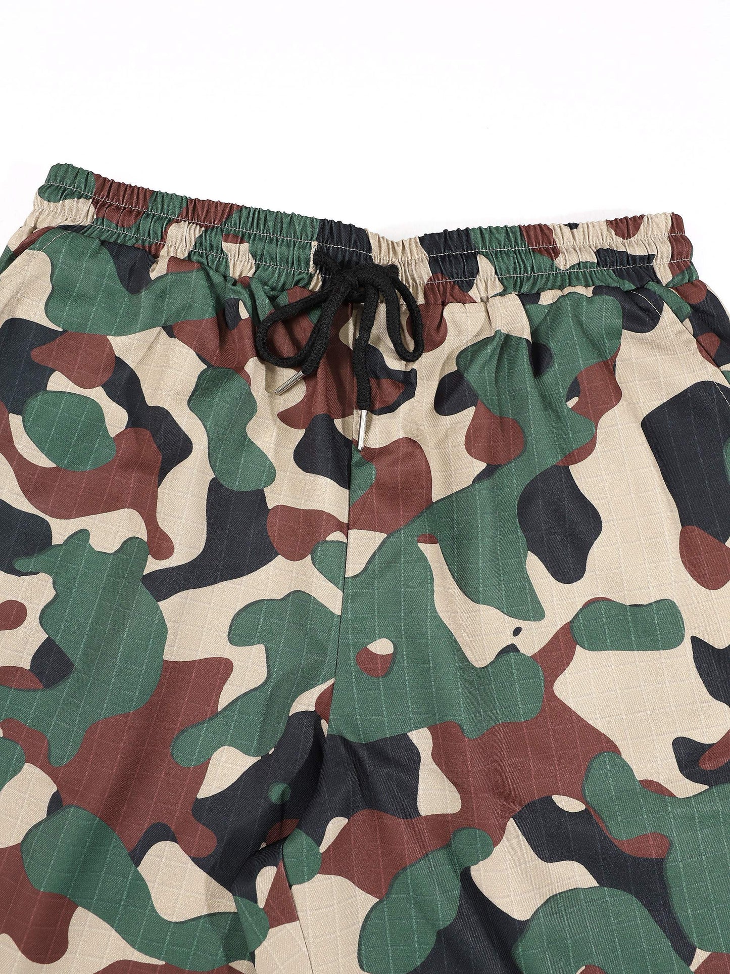 KZZ Men's Camouflage Print Two-Piece Set