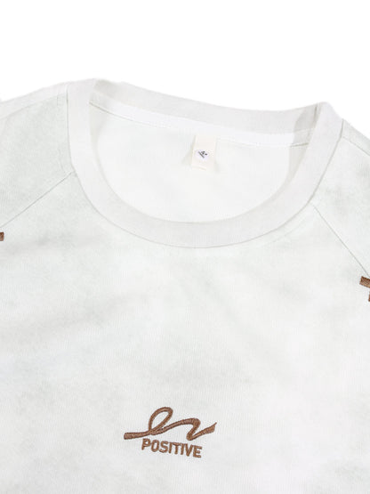 KZZ Acid-wash vintage T-shirt and shorts set