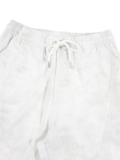 KZZ Acid-wash vintage T-shirt and shorts set