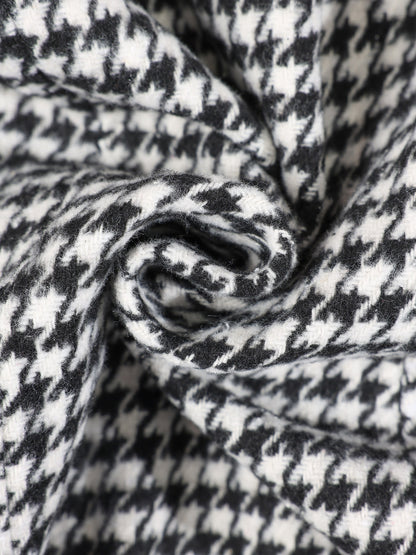 KZZ Houndstooth double-breasted blazer