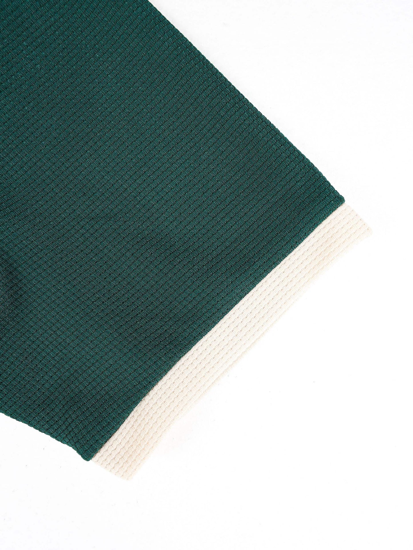 KZZ Color-block sleeve short-sleeve knit polo shirt and drawstring trousers