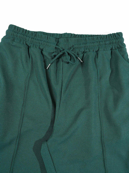 KZZ Color-block sleeve short-sleeve knit polo shirt and drawstring trousers