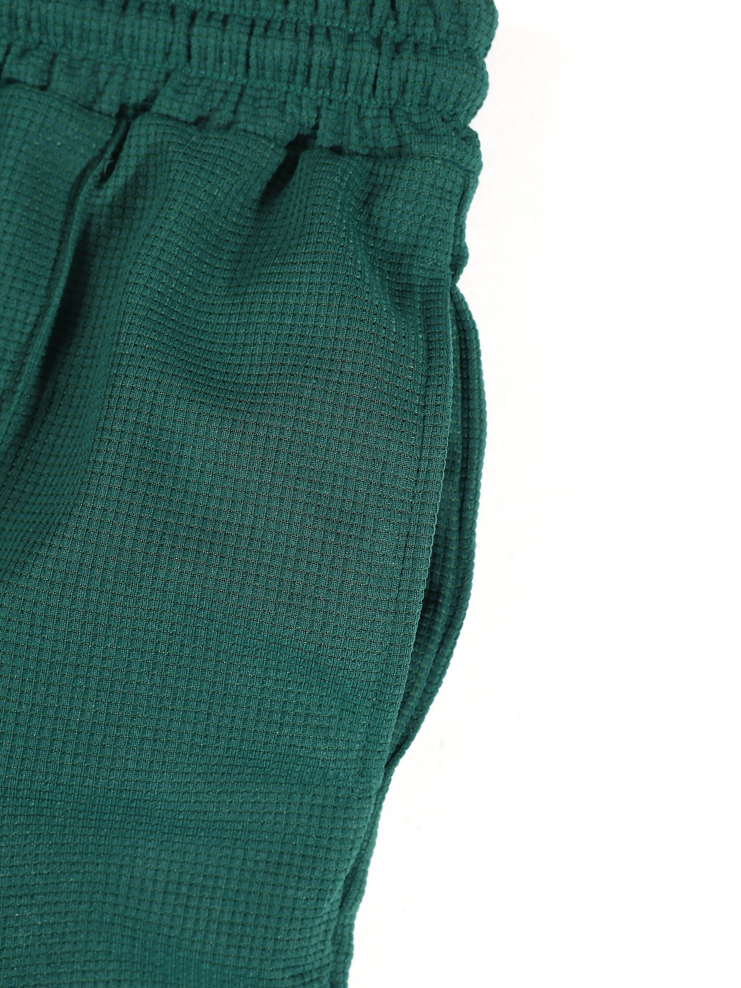 KZZ Color-block sleeve short-sleeve knit polo shirt and drawstring trousers
