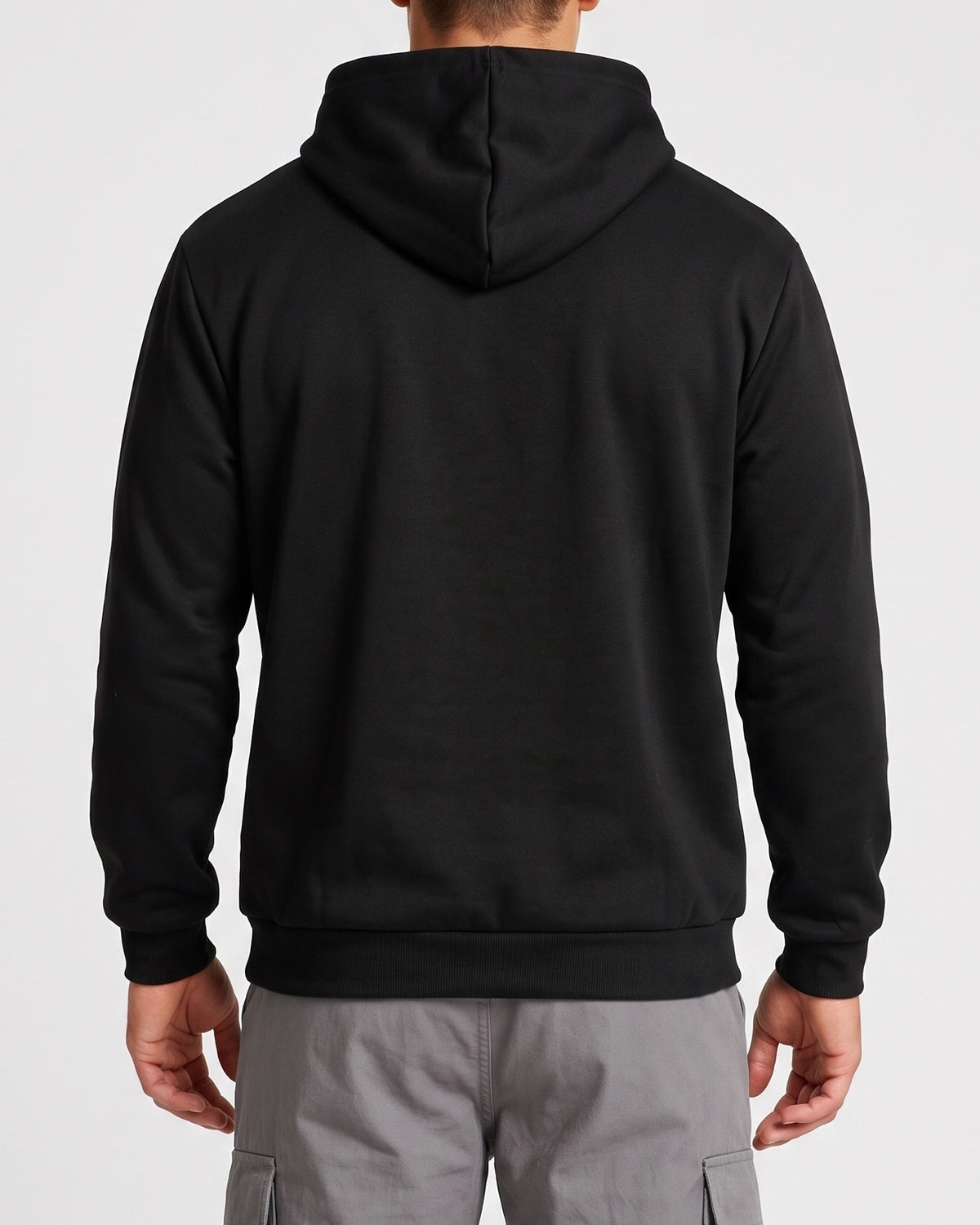 KZZ Men's Long-Sleeve Short-Sleeve Hooded Sweatshirt
