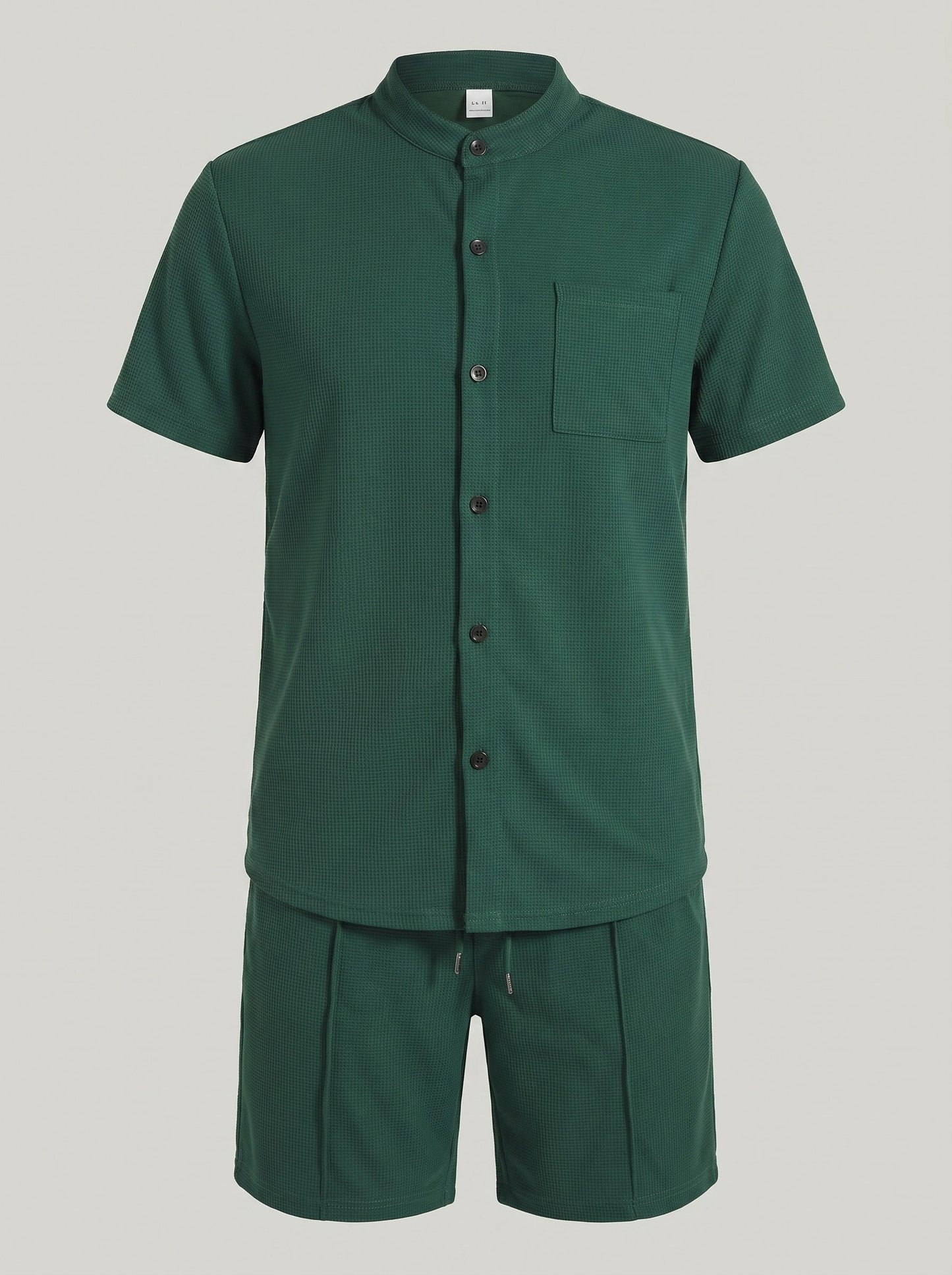 KZZ Men's smart-casual athletic short-sleeve tops and shorts