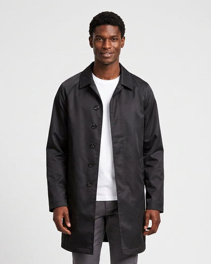 KZZ Men's Solid-Color Mid-Length Business-Casual Jacket