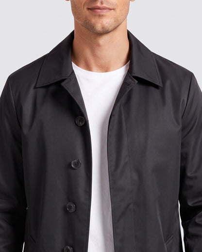 KZZ Men's Solid-Color Mid-Length Business-Casual Jacket