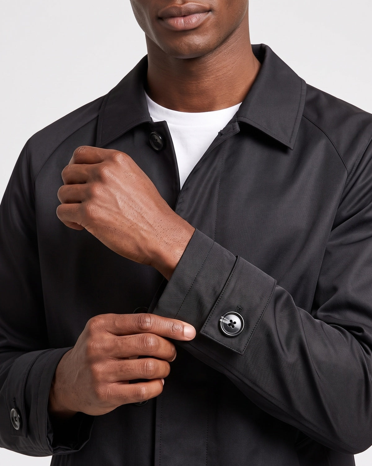 KZZ Men's Solid-Color Mid-Length Business-Casual Jacket