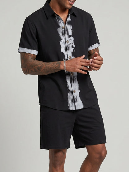 KZZ Casual loose-fitting top and shorts