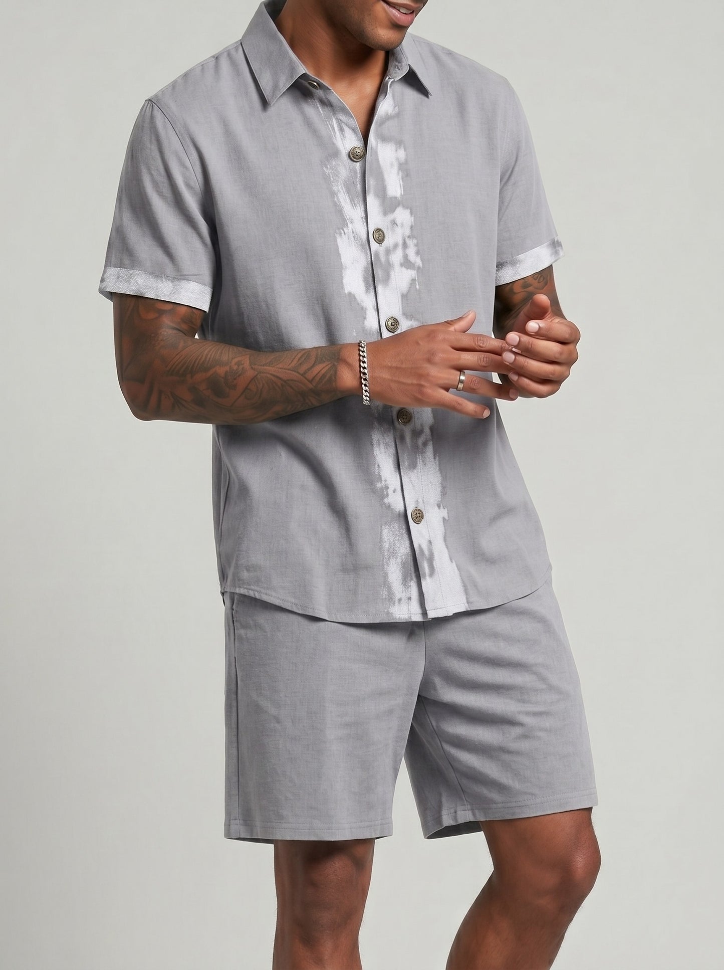 KZZ Casual loose-fitting top and shorts