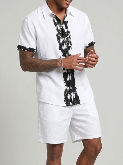 KZZ Casual loose-fitting top and shorts