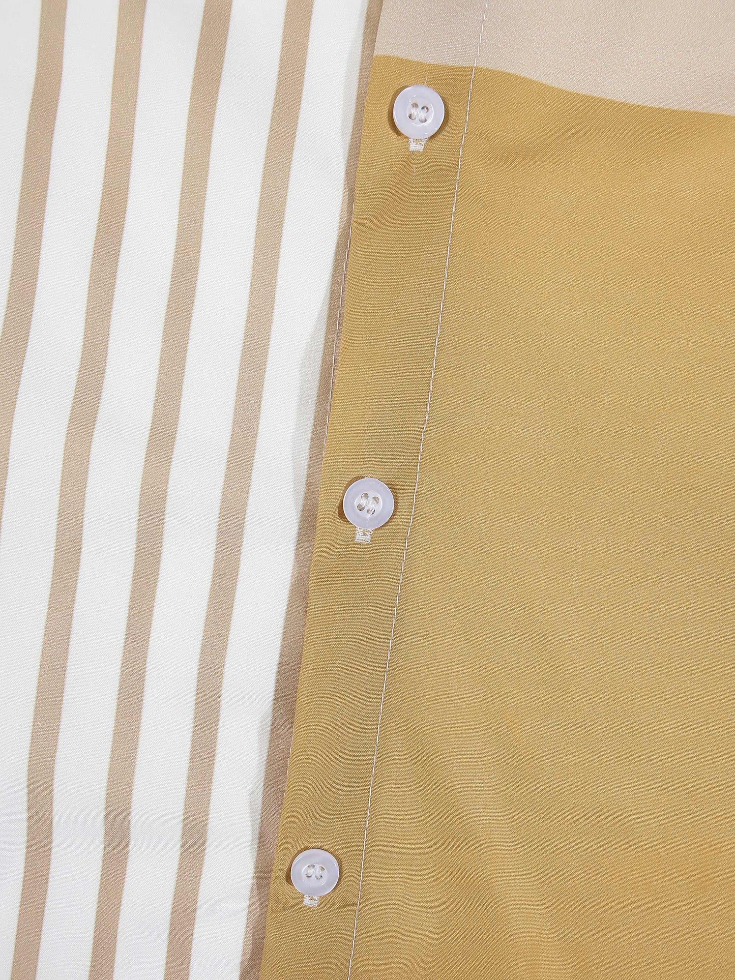 KZZ Men's Short-Sleeve Shirt and Shorts Set with Striped Paneling