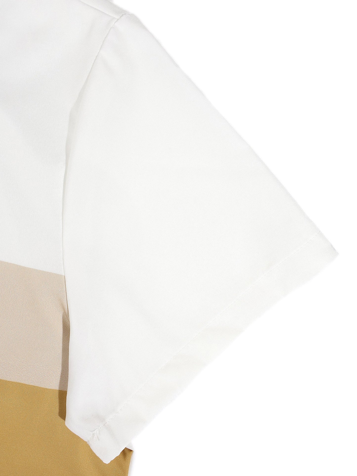 KZZ Men's Short-Sleeve Shirt and Shorts Set with Striped Paneling