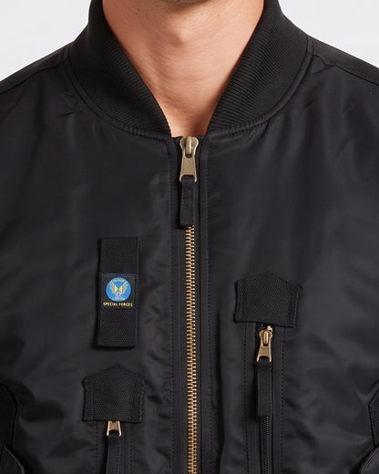 KZZ Men's Retro Long-Sleeved Thick Air Force Pilot Jacket