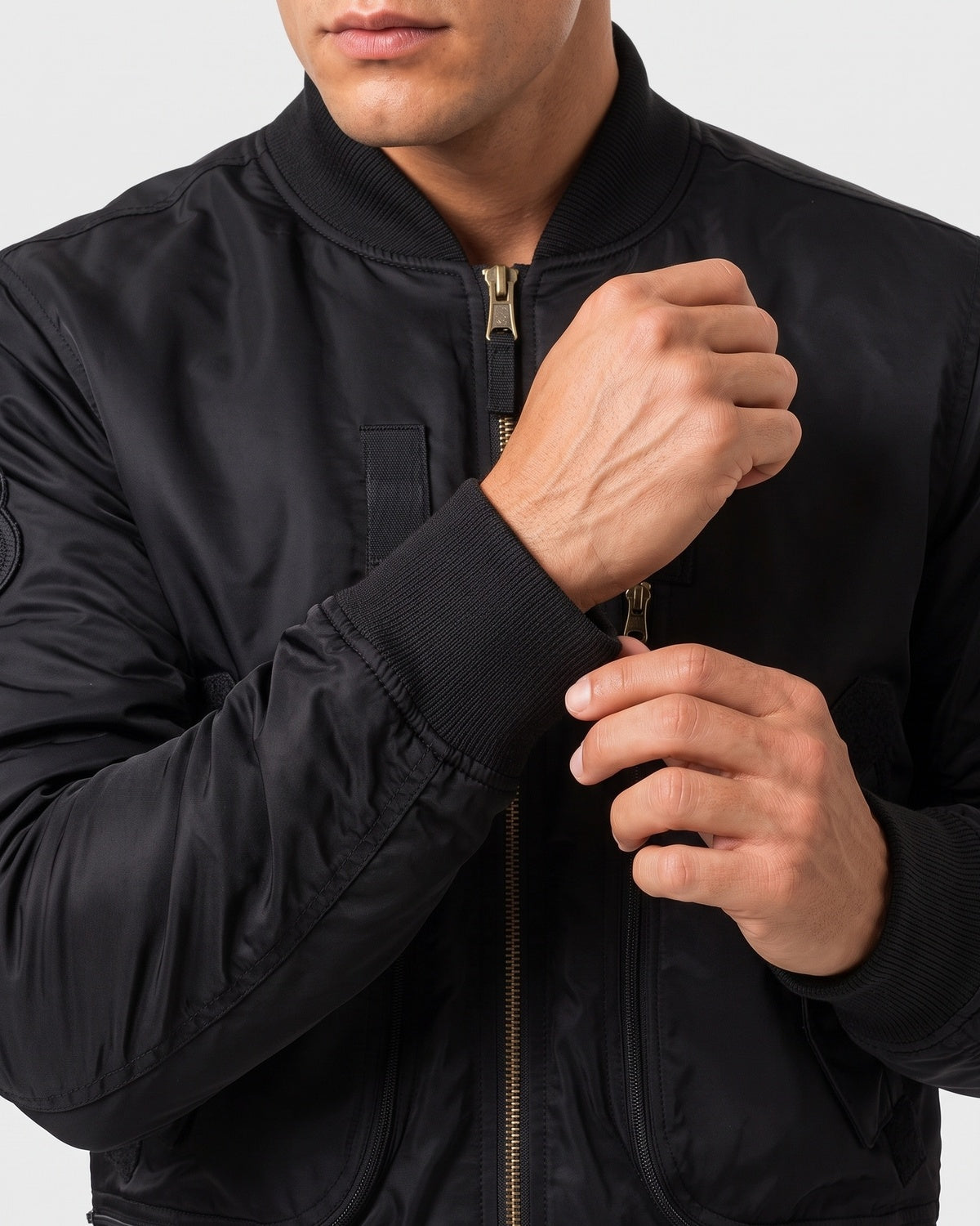 KZZ Men's Retro Long-Sleeved Thick Air Force Pilot Jacket