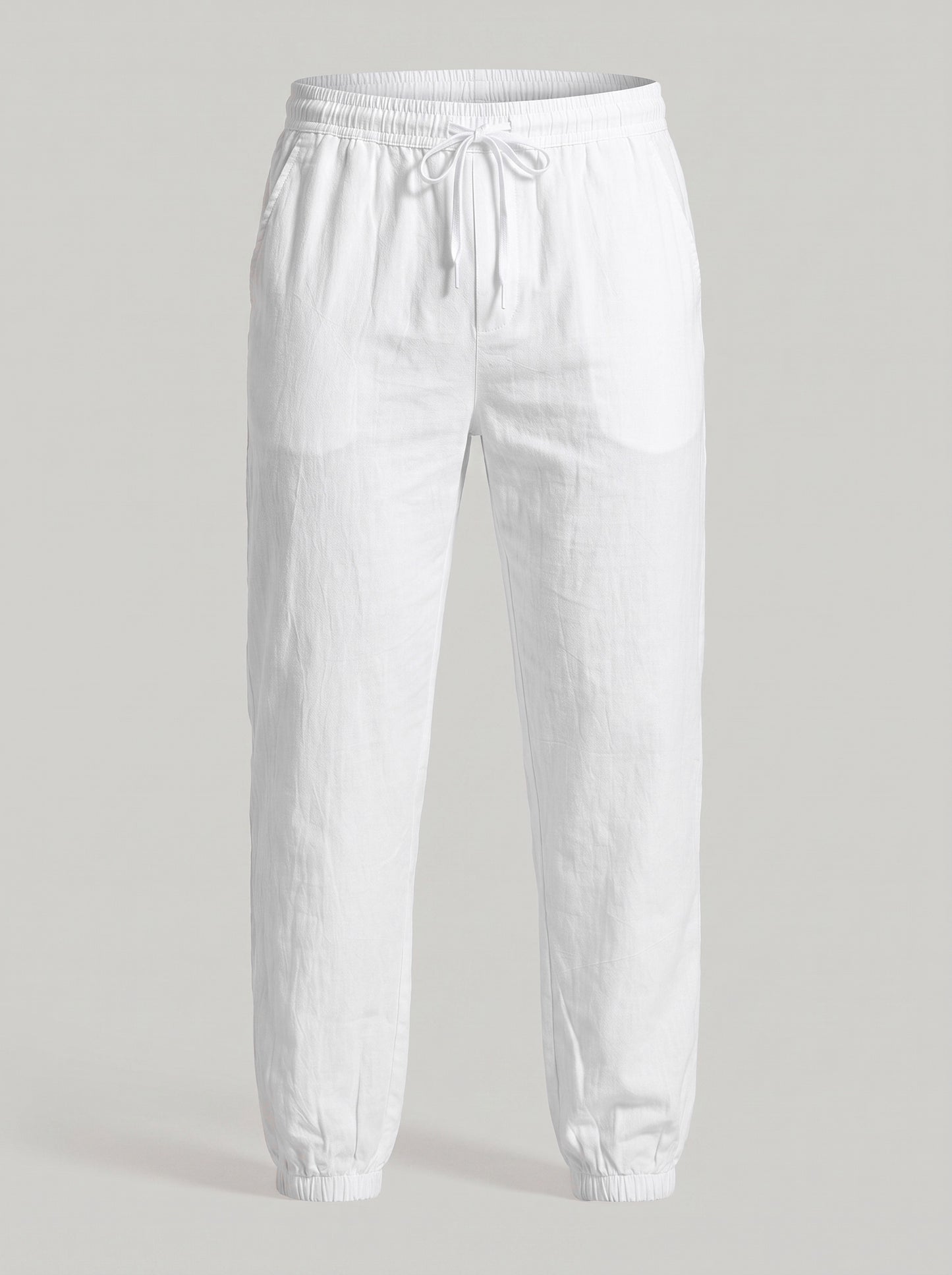 KZZ Men's Casual Straight-Leg Cropped Trousers