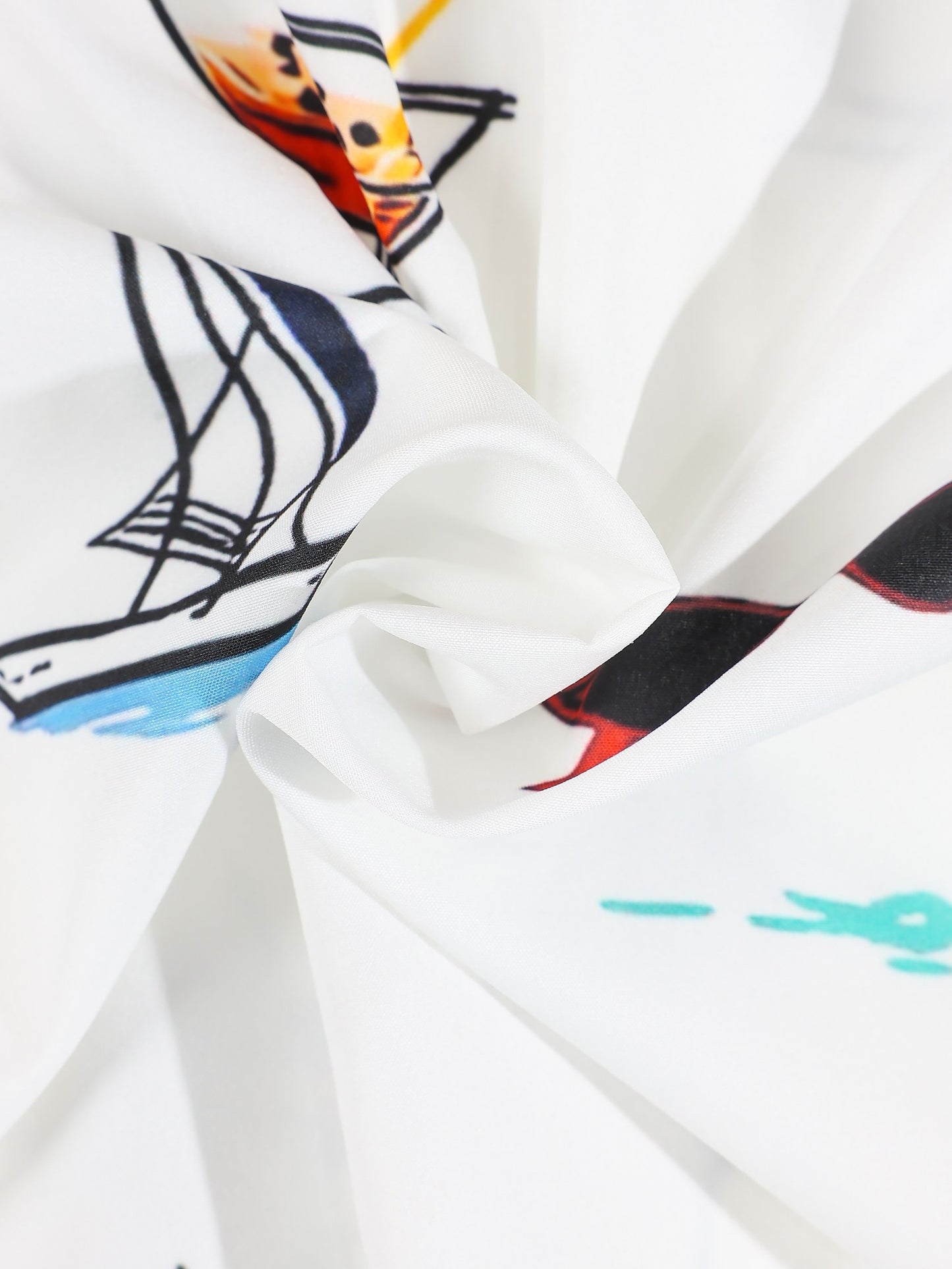 KZZ Printed top and drawstring shorts