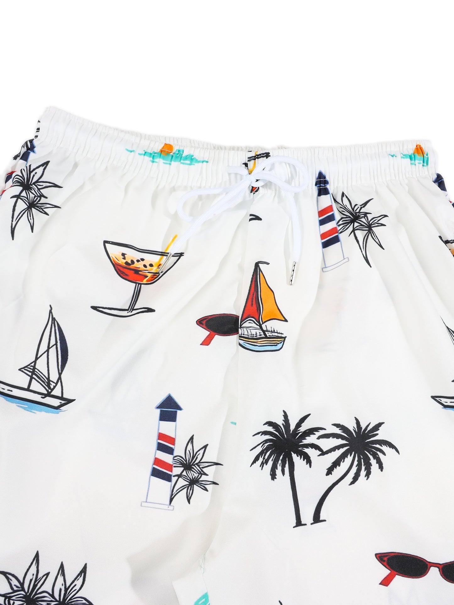 KZZ Printed top and drawstring shorts