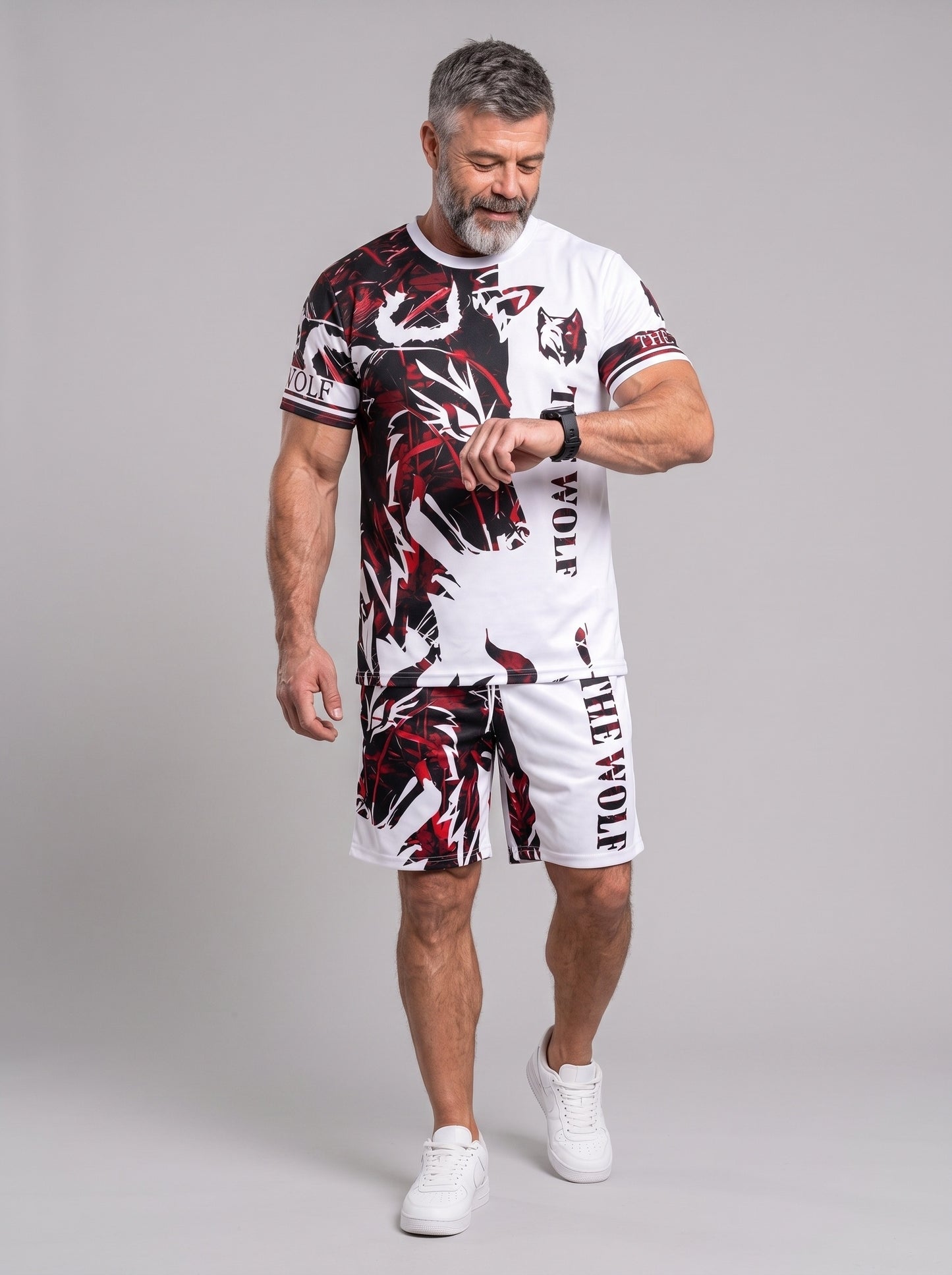 KZZ Men's Casual Breathable T-Shirt and Shorts