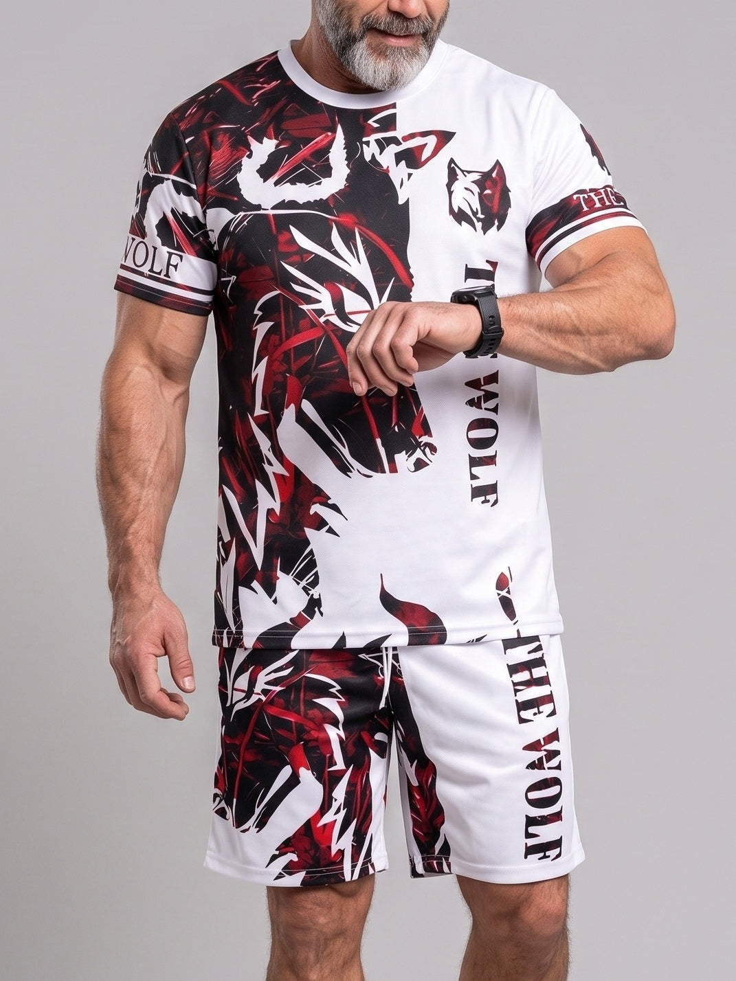 KZZ Men's Casual Breathable T-Shirt and Shorts