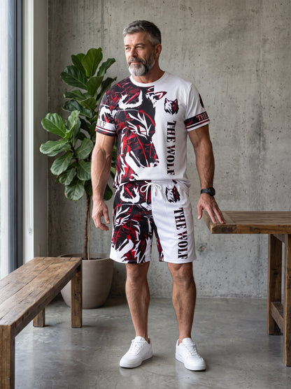 KZZ Men's Casual Breathable T-Shirt and Shorts