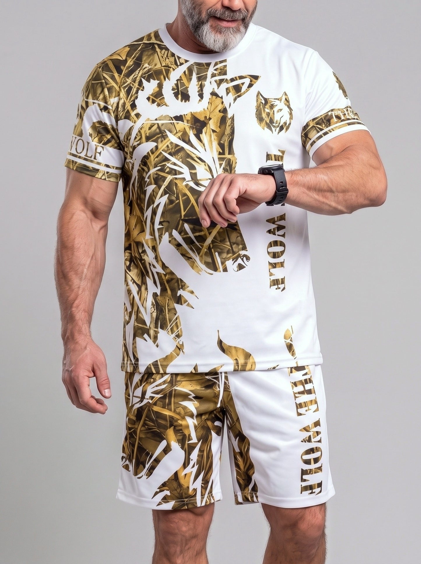 KZZ Men's Casual Breathable T-Shirt and Shorts