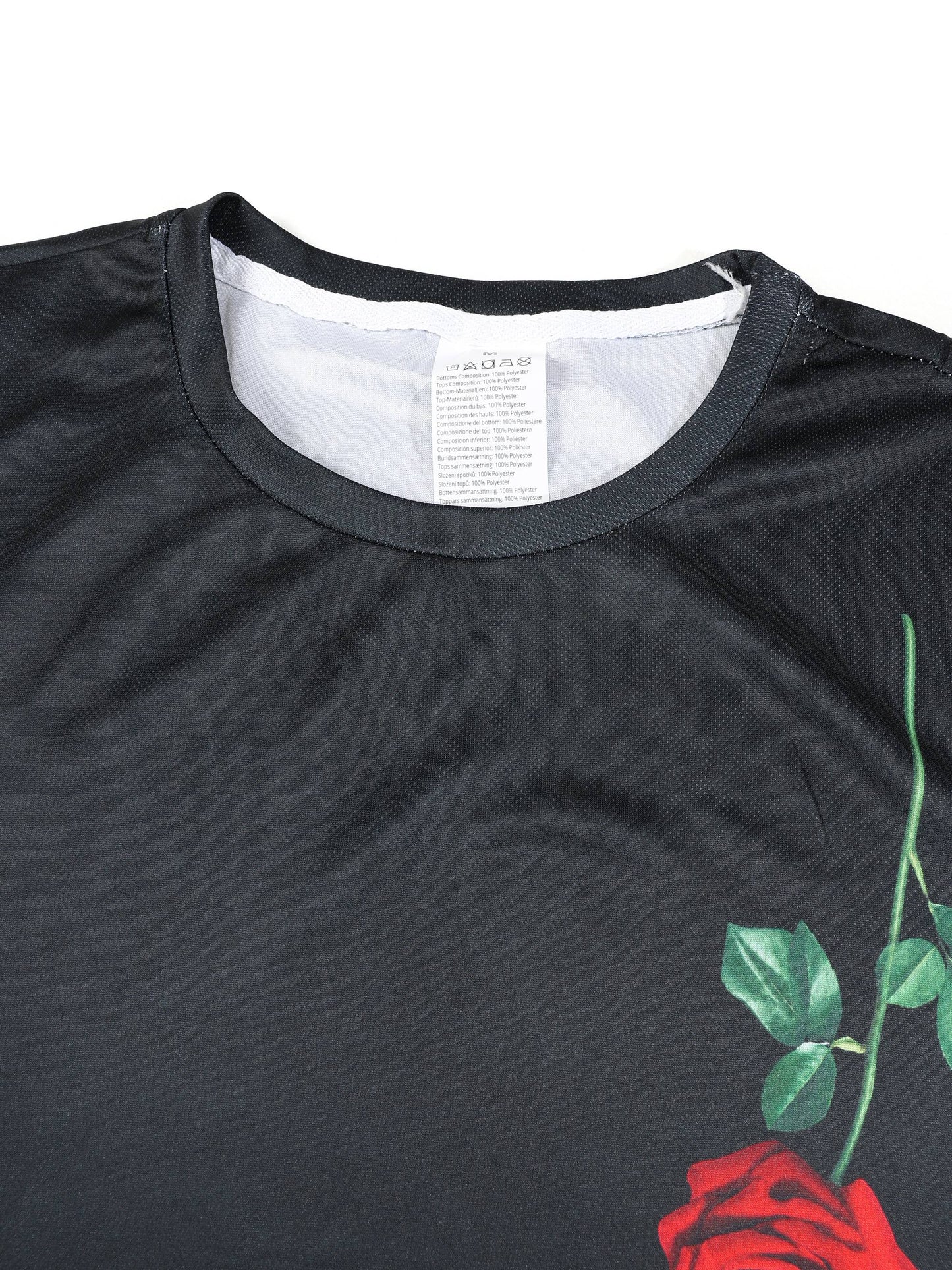 KZZ Short-sleeved T-shirt and casual all-over print athletic shorts