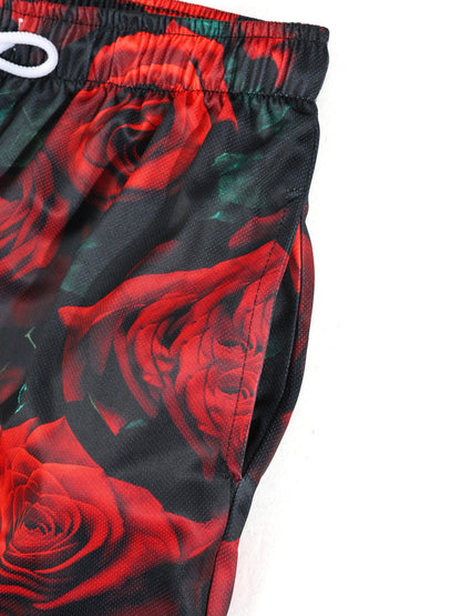 KZZ Short-sleeved T-shirt and casual all-over print athletic shorts
