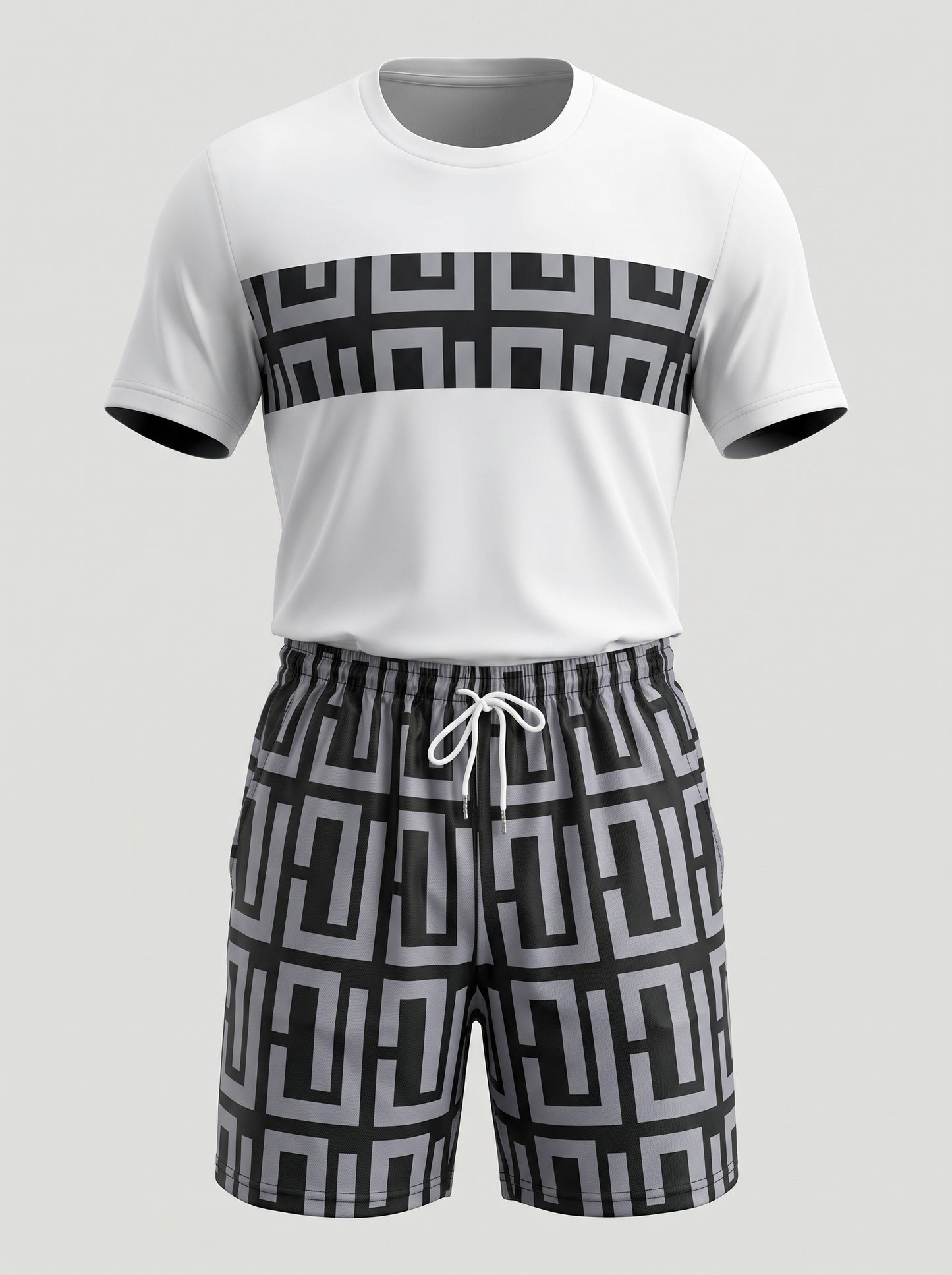 KZZ Men's Tropical-Style Casual Summer Set