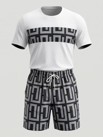 KZZ Men's Tropical-Style Casual Summer Set