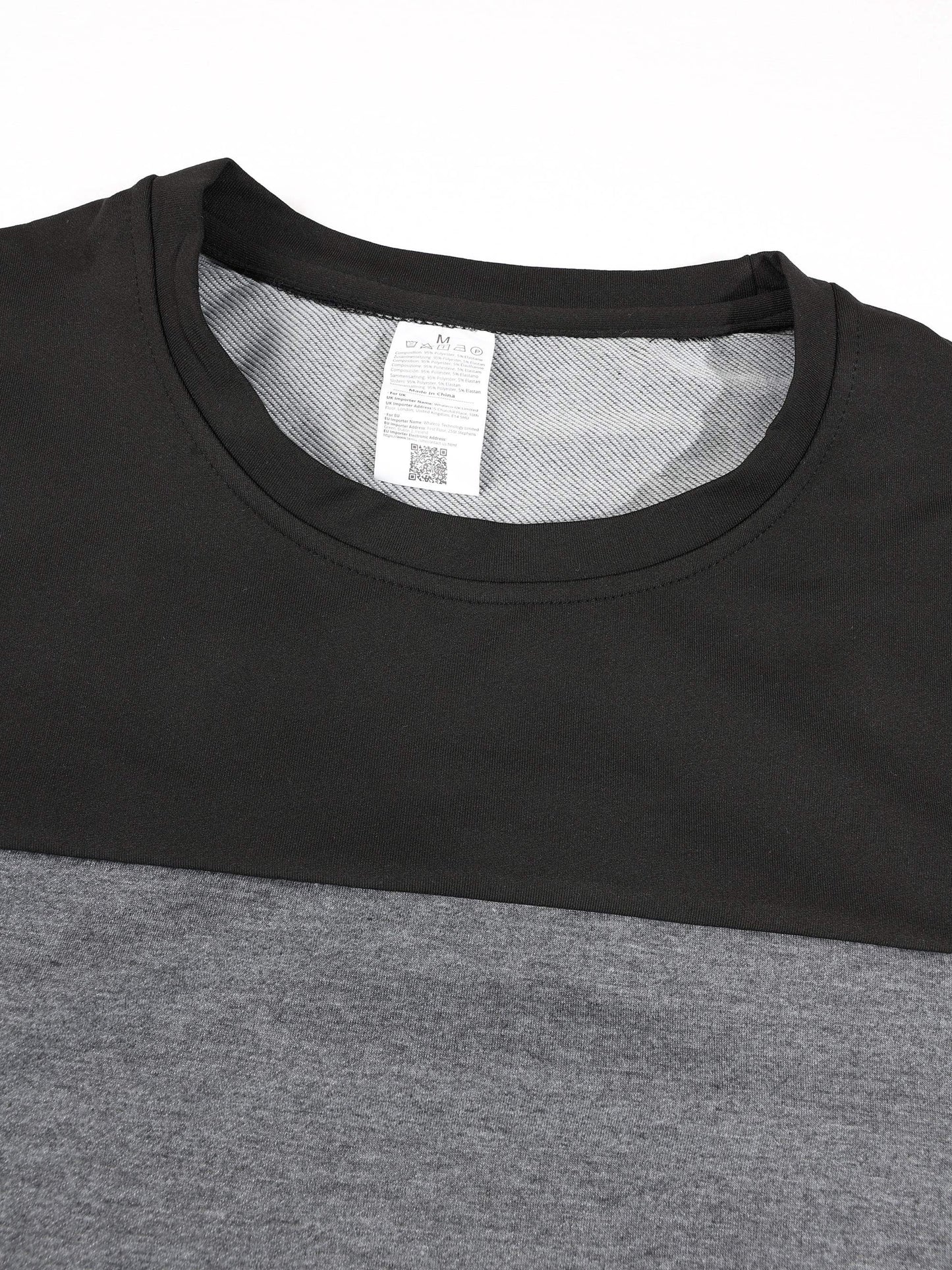 KZZ Men's Color-Block Short-Sleeve T-Shirt and Cargo Shorts Set