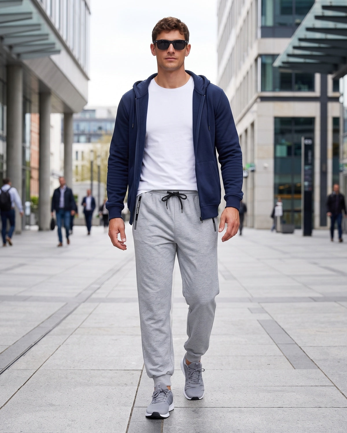 KZZ Men's Thick Warm Lined Sports Pants