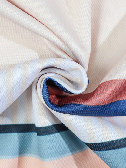 KZZ Summer Short-Sleeve Half-Zip Top and Trousers